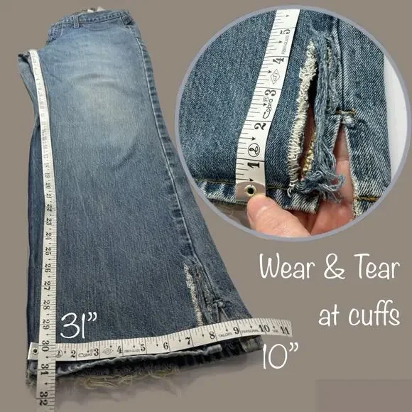 Cruel Girl Low Rise Bootcut Jeans Mid Wash Distressed 13R Rodeo Grunge - Picture 5 of 16